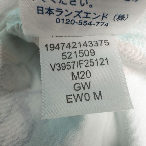 Lands End Cap Sleeve Twist Front Flare Dress Womens Medium Floral Aqua Blue - Picture 16 of 16